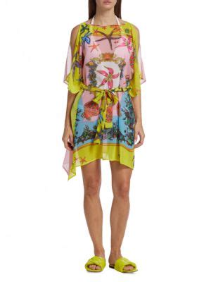 Versace Tresor de La Mer Sheer Belted Coverup 